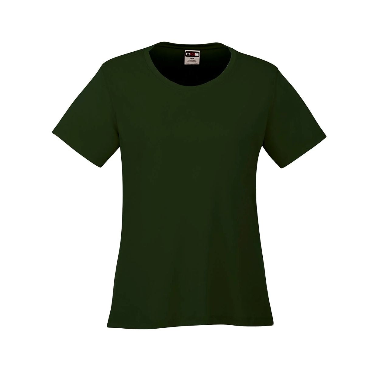 Forest green t-shirt on a white background