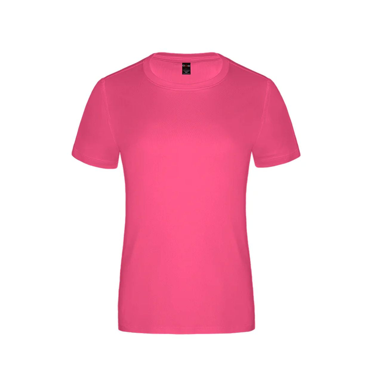 Intense pink t-shirt on a white background