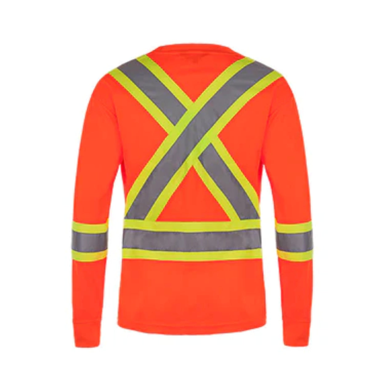 Hi-vis orange t-shirt on a white background