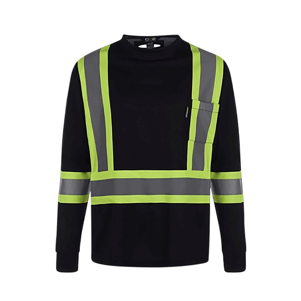 Hi-vis navy t-shirt on a white background