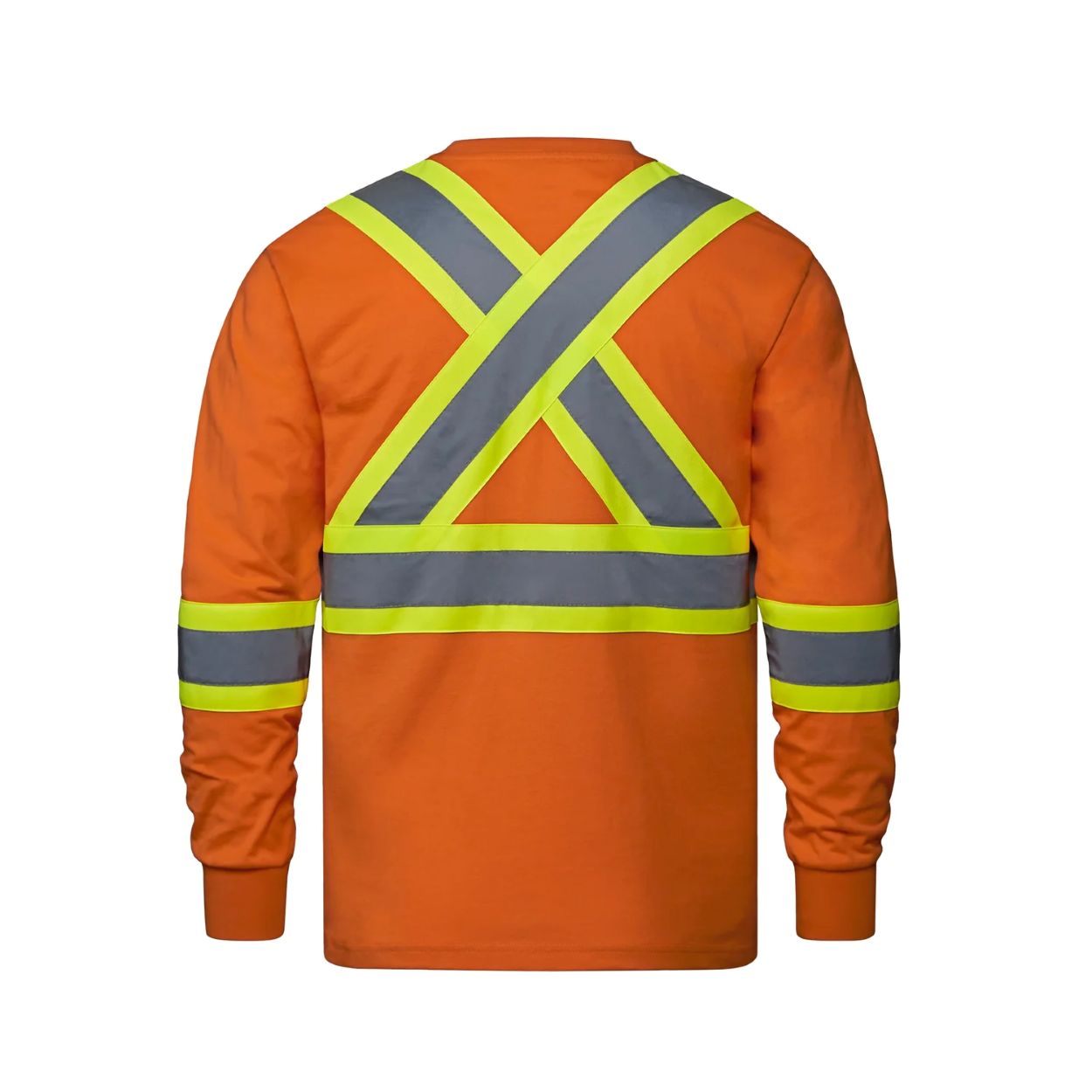 Hi-vis orange t-shirt on a white background