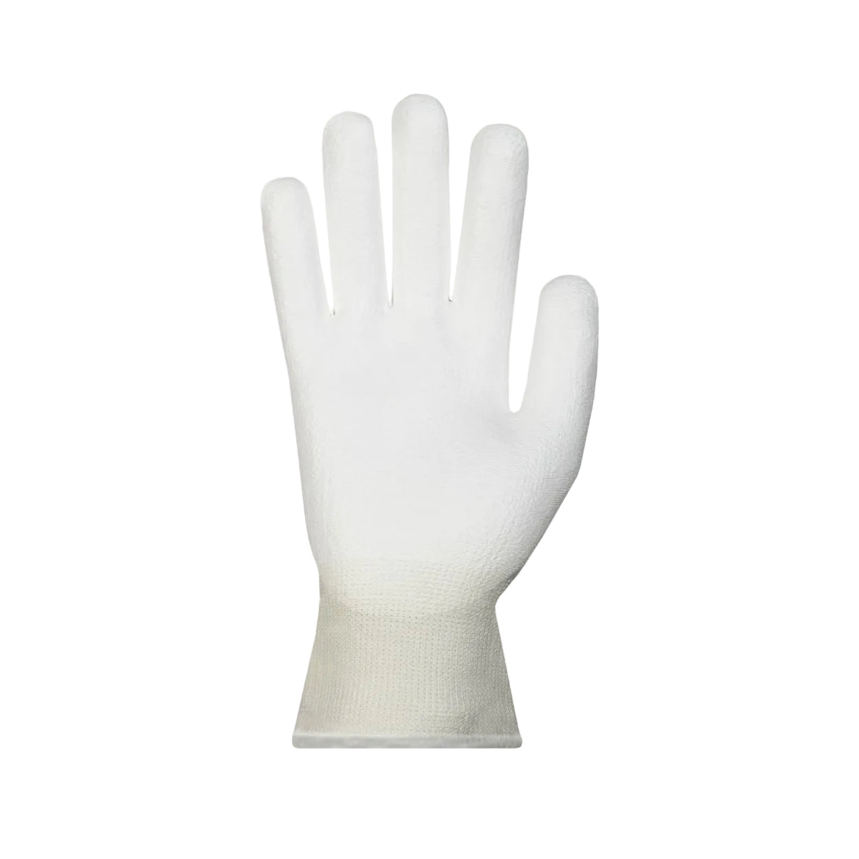 White safety glove on a white background