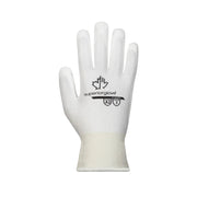 White safety glove on a white background