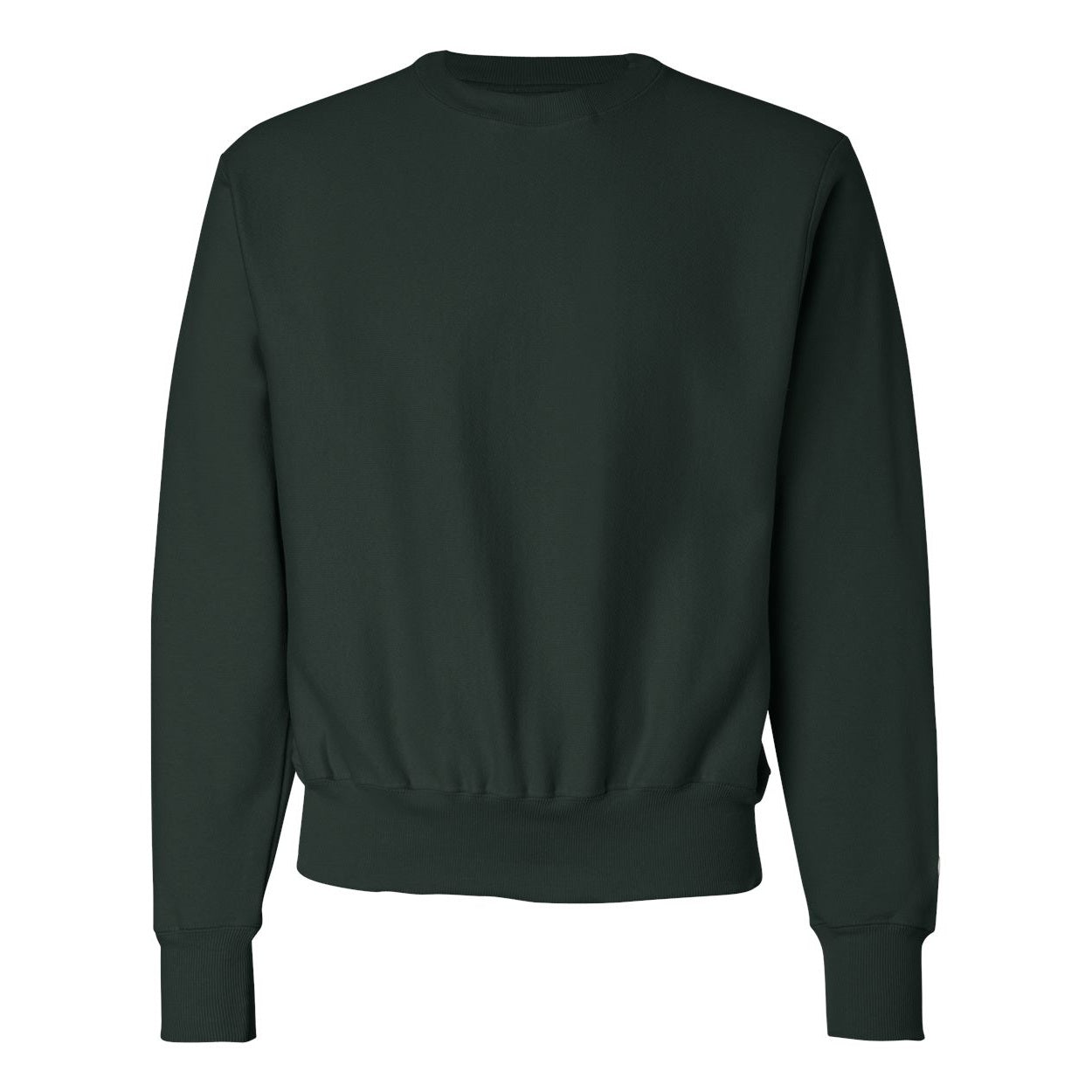 Dark green sweater on a white background