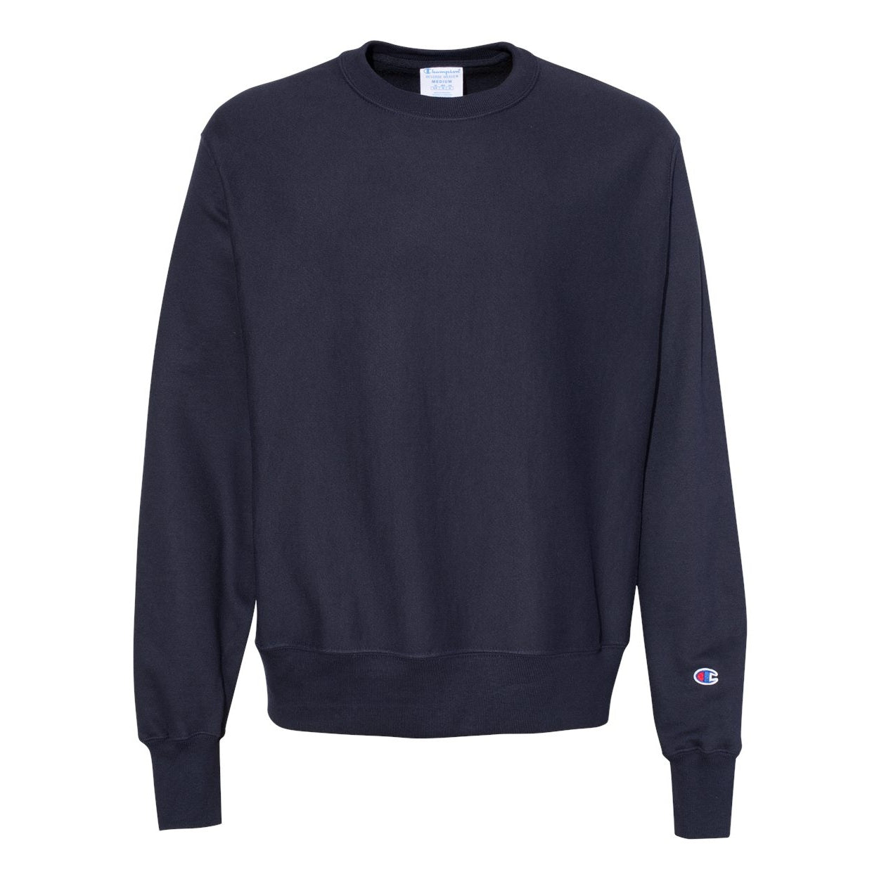 Navy sweater on a white background