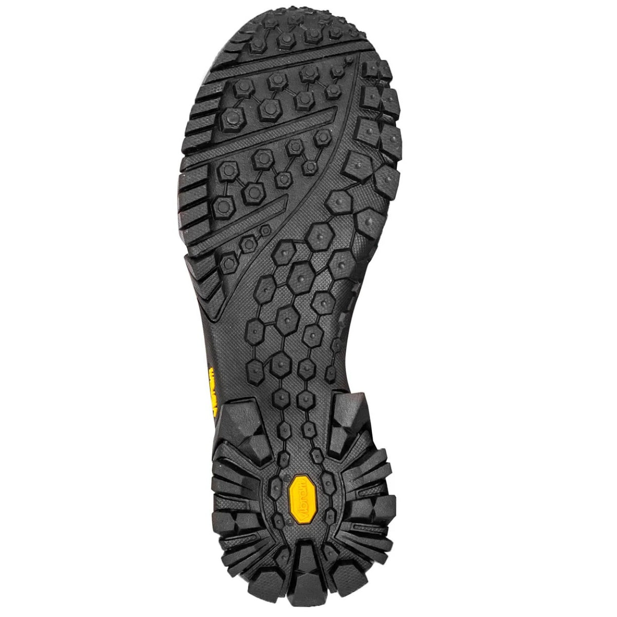 Black shoe on a white background