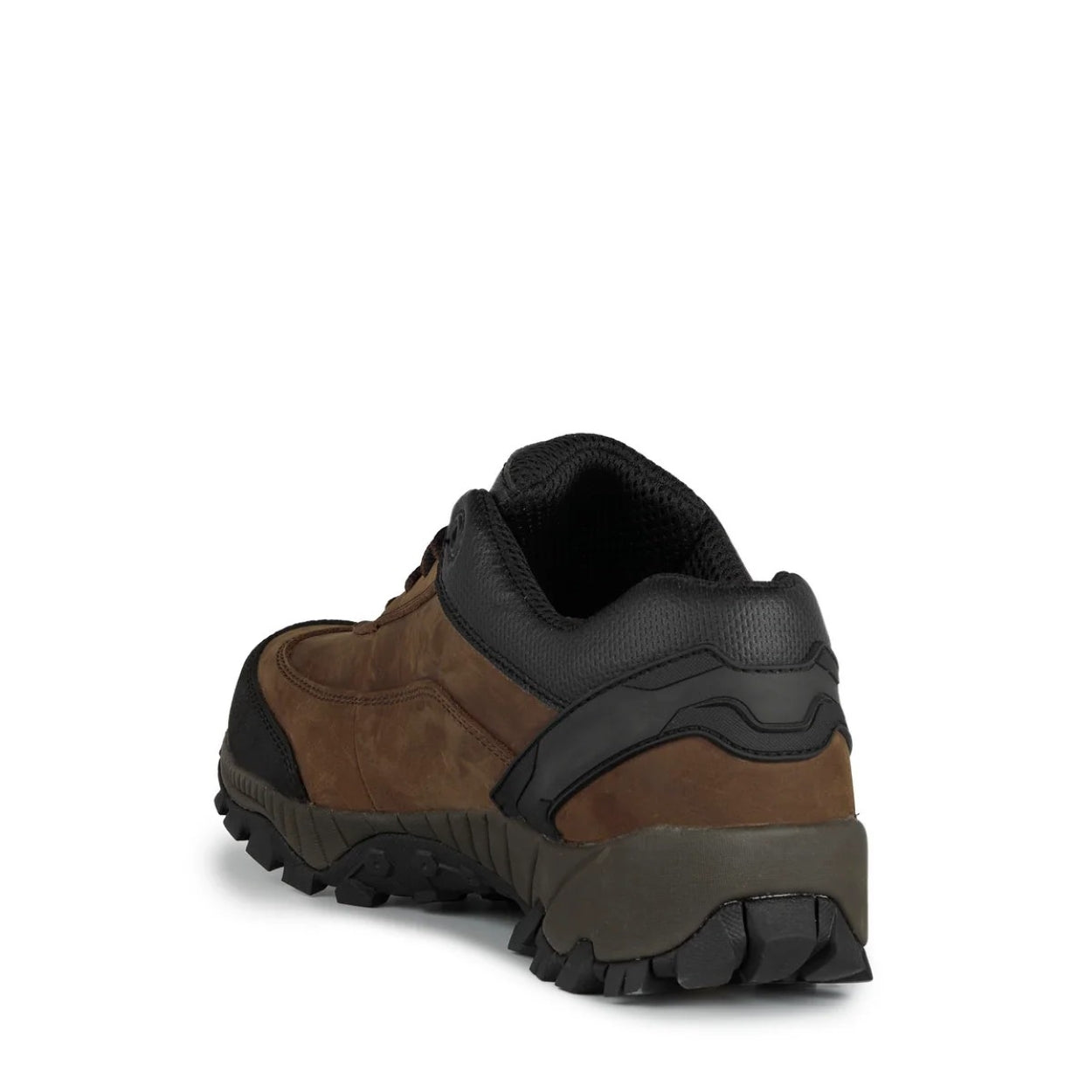 Dark brown shoe on a white background