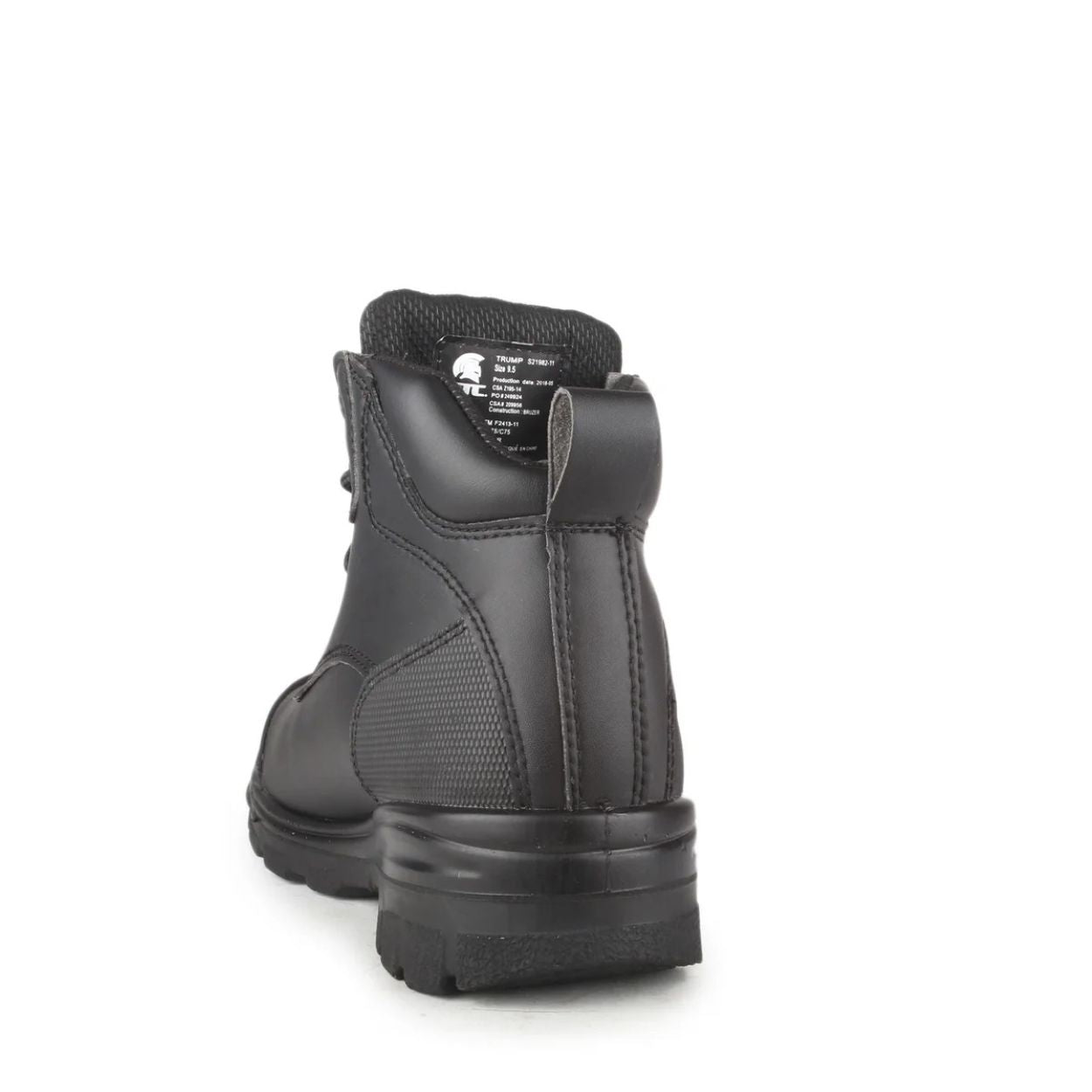 Black boot on a white background