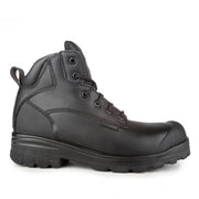 Black boot on a white background