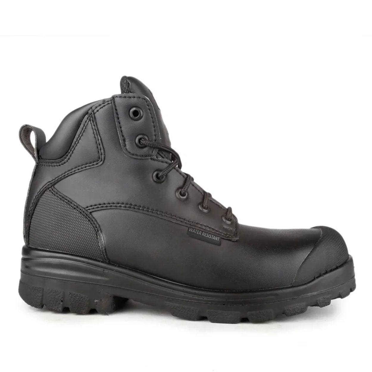 Black boot on a white background
