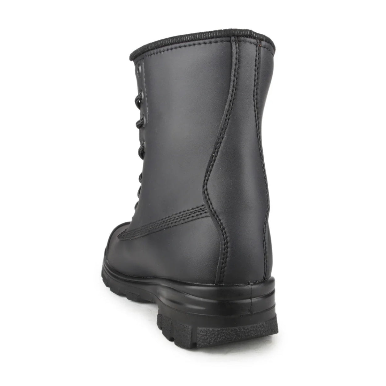 Black boot on a white background