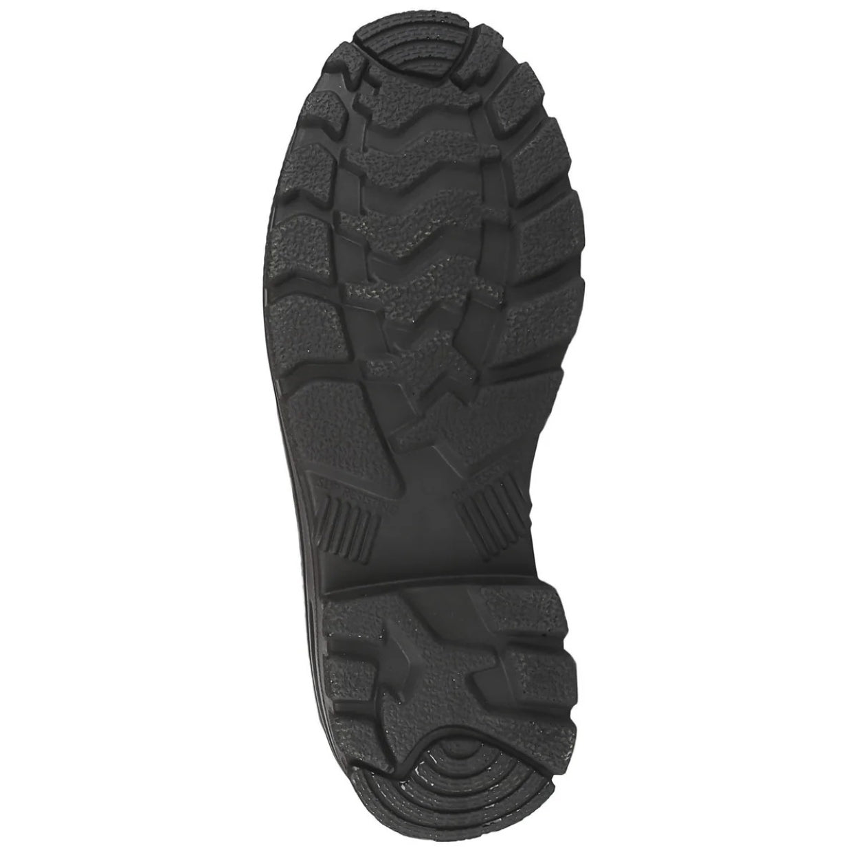 Black boot on a white background