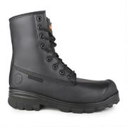 Black boot on a white background