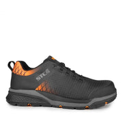Black/Orange shoe on a white background
