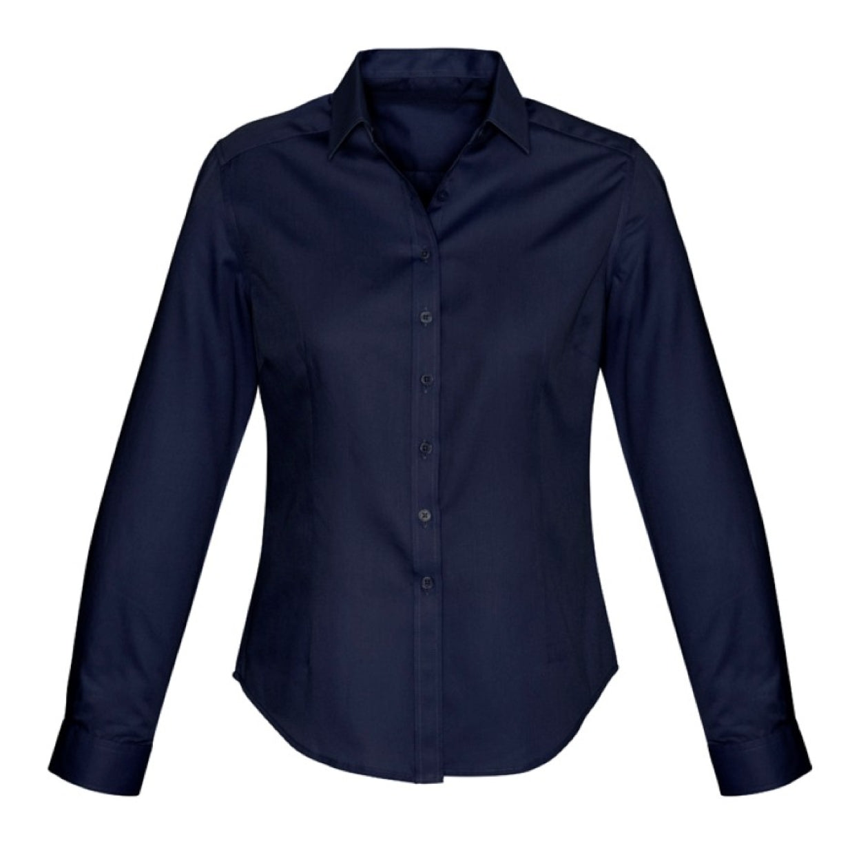 Navy shirt on a white background