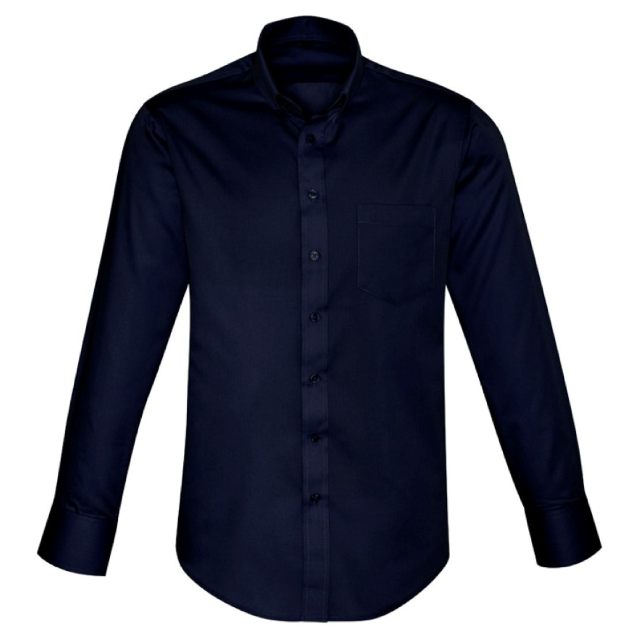 Navy shirt on a white background