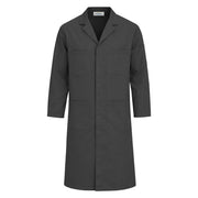 Charcoal shop coat on white background