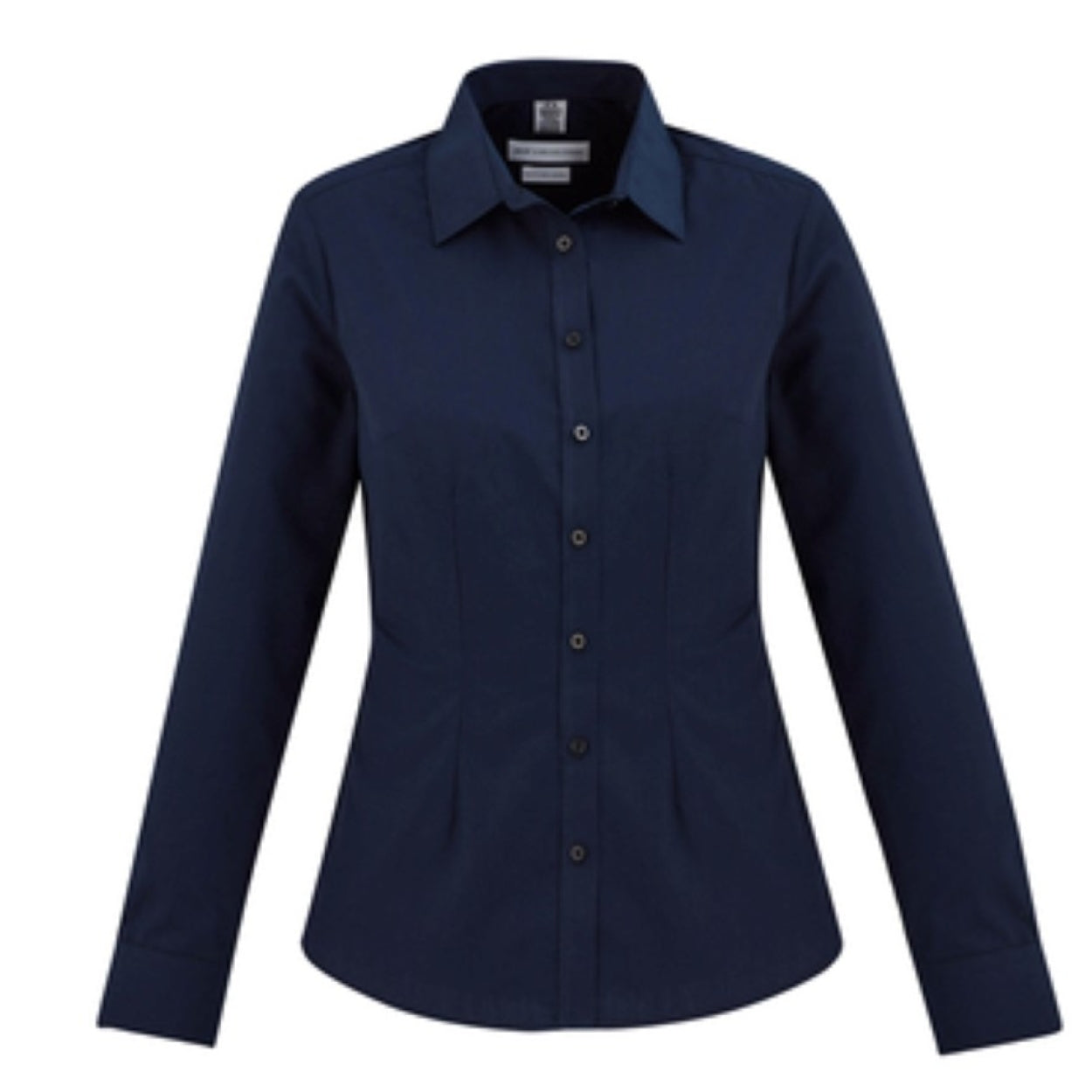 Navy shirt on a white background