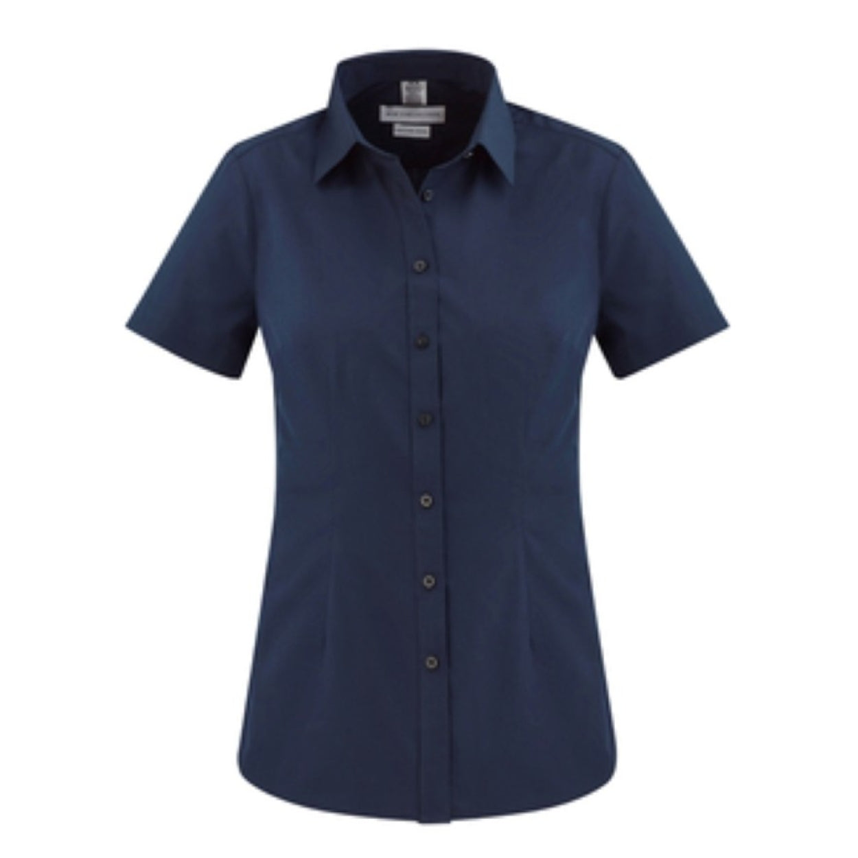 Navy shirt on a white background