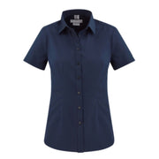 Navy shirt on a white background