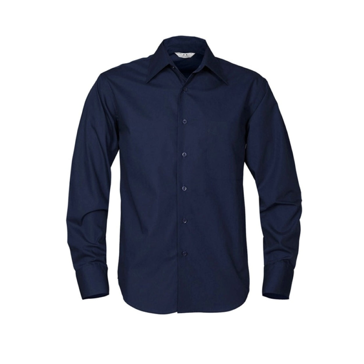 Navy shirt on a white background
