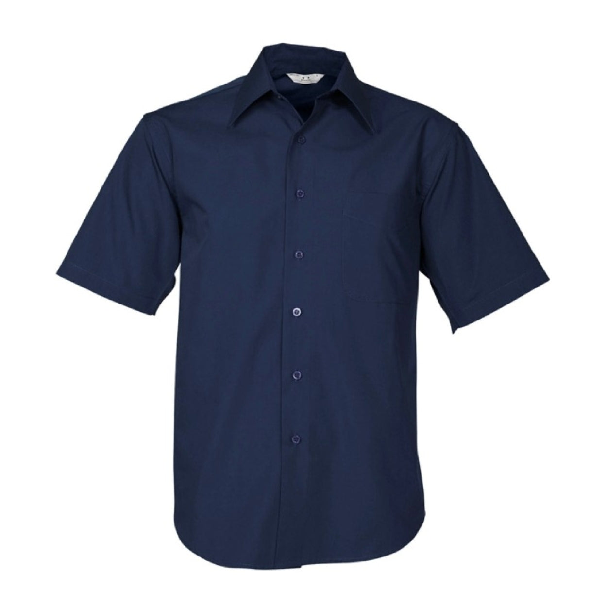 Navy shirt on a white background