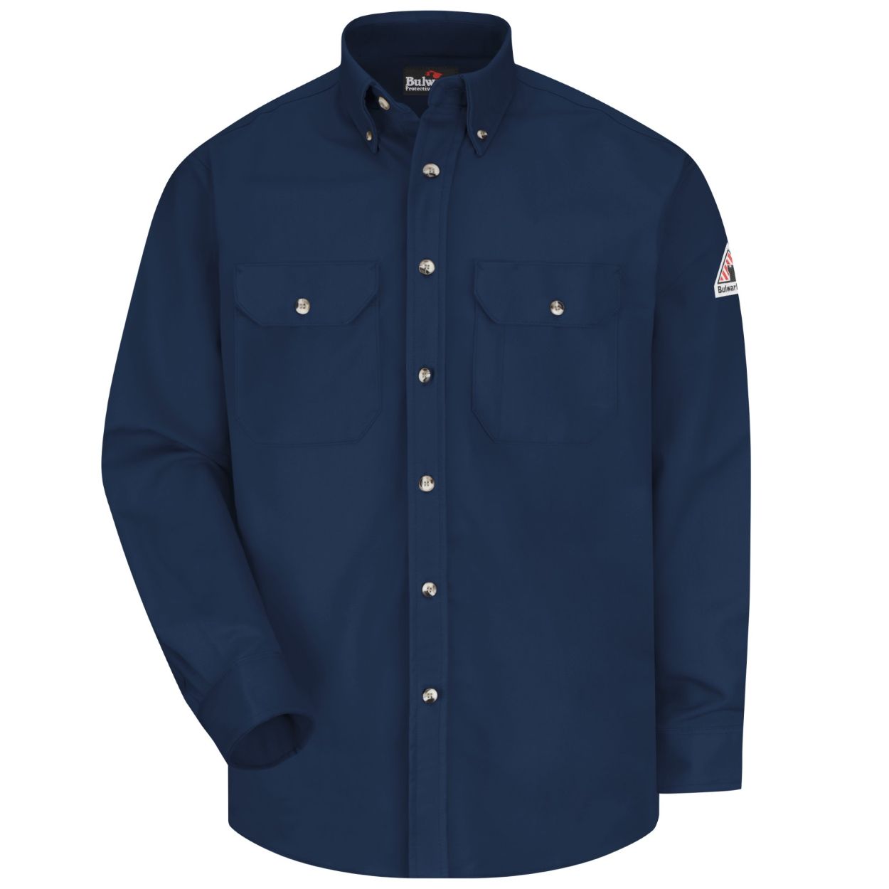 Navy work shirt on a white background
