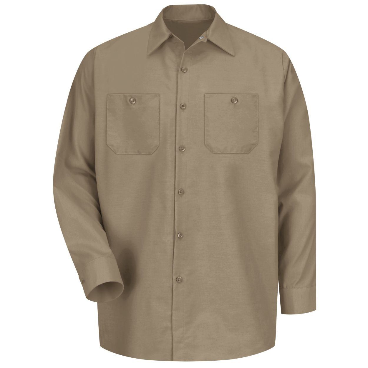 Khaki shirt on a white background