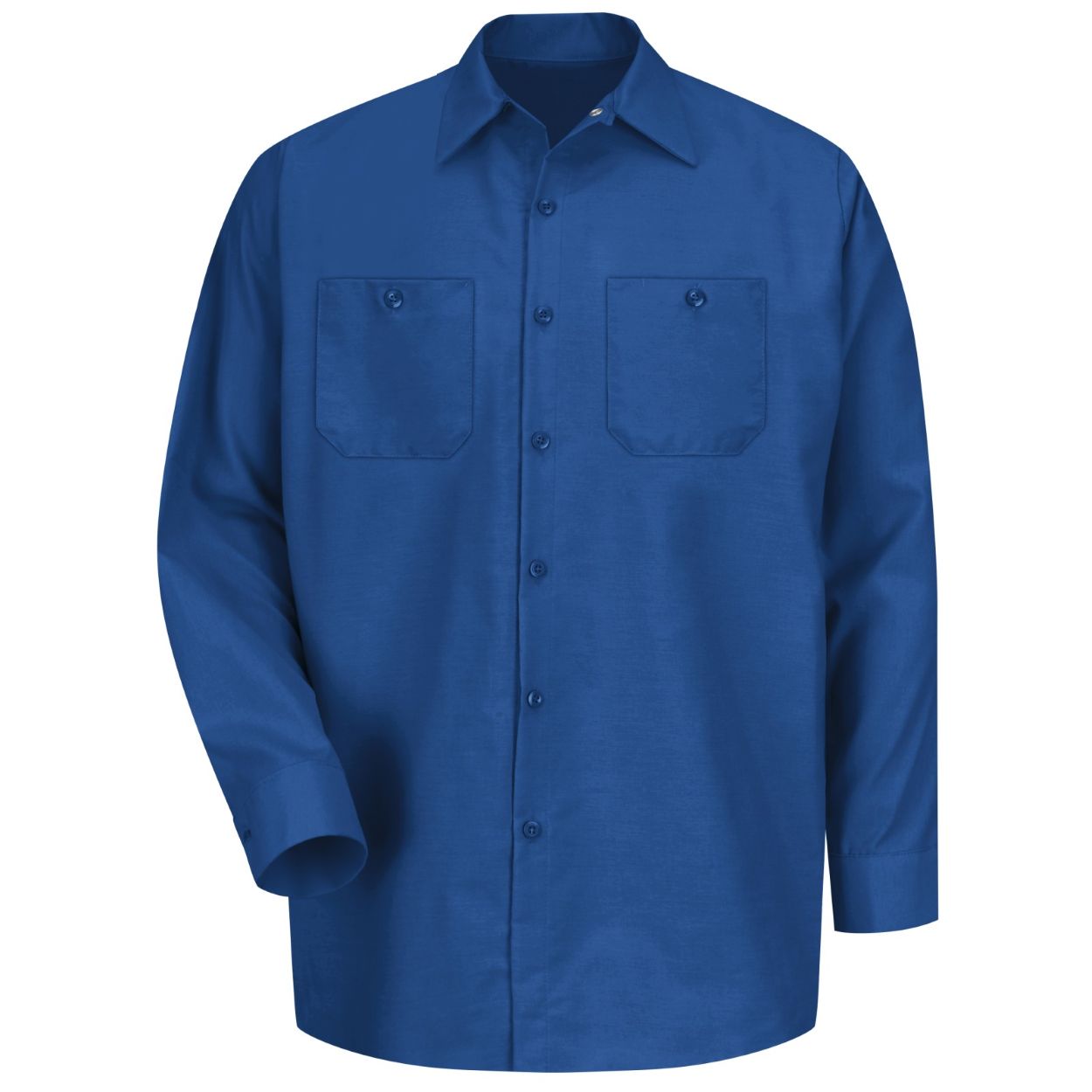 Royal blue shirt on a white background