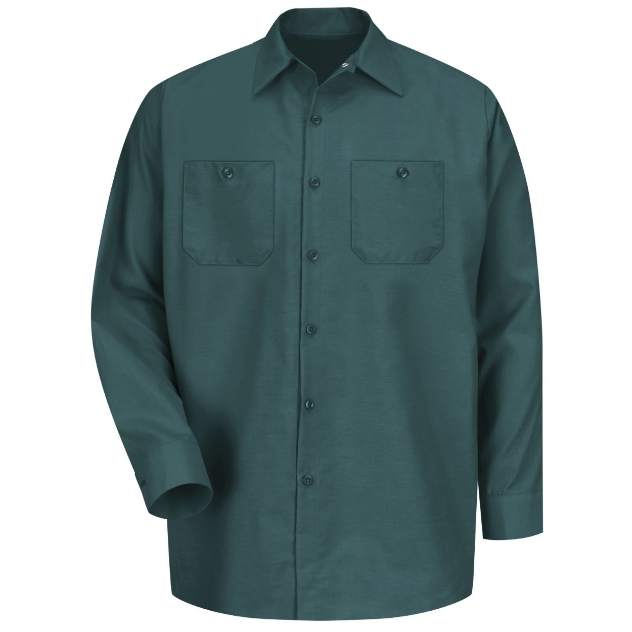 Spruce green shirt on a white background