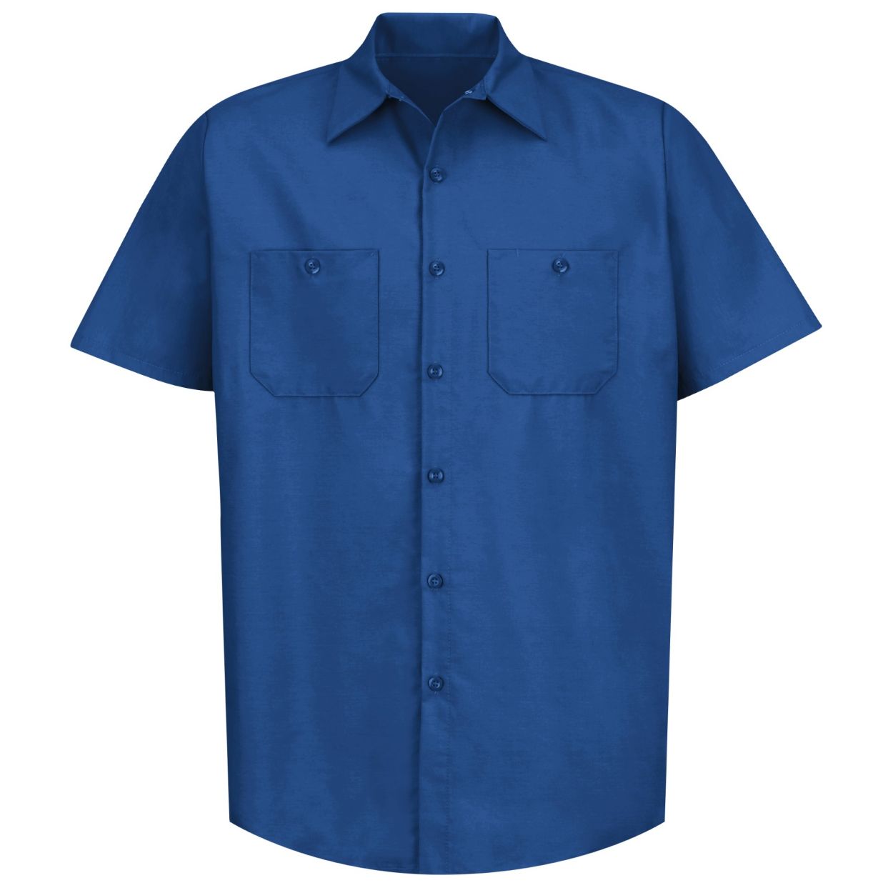 Royal blue shirt on a white background