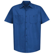 Royal blue shirt on a white background