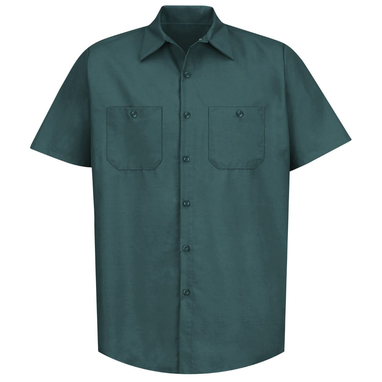 Spruce green shirt on a white background