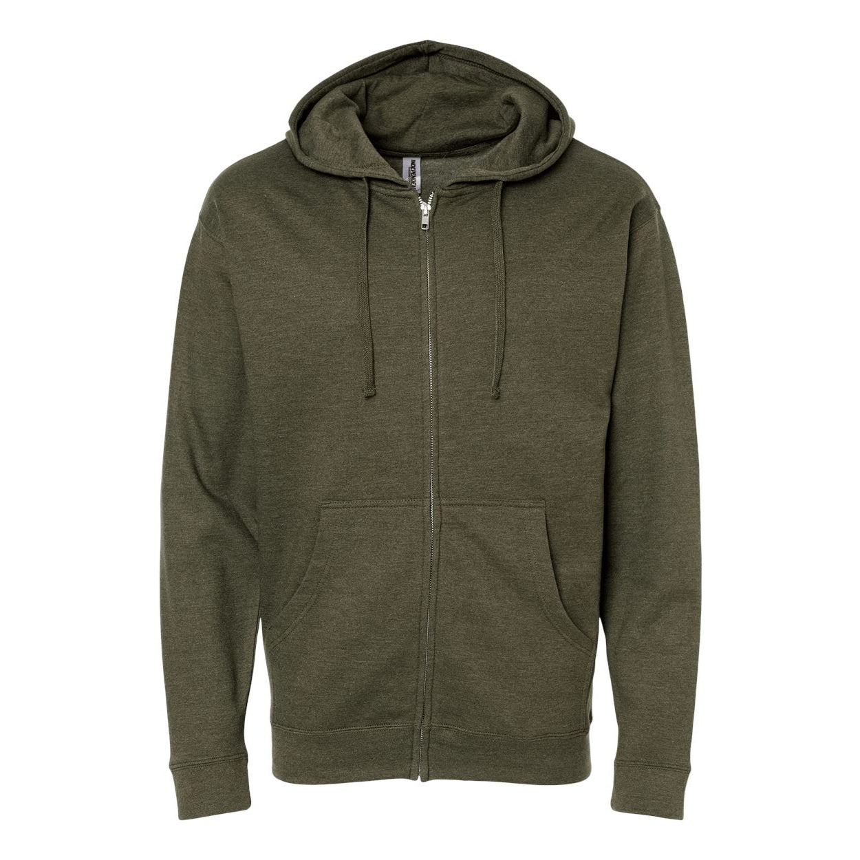 Army heather sweater on a white background