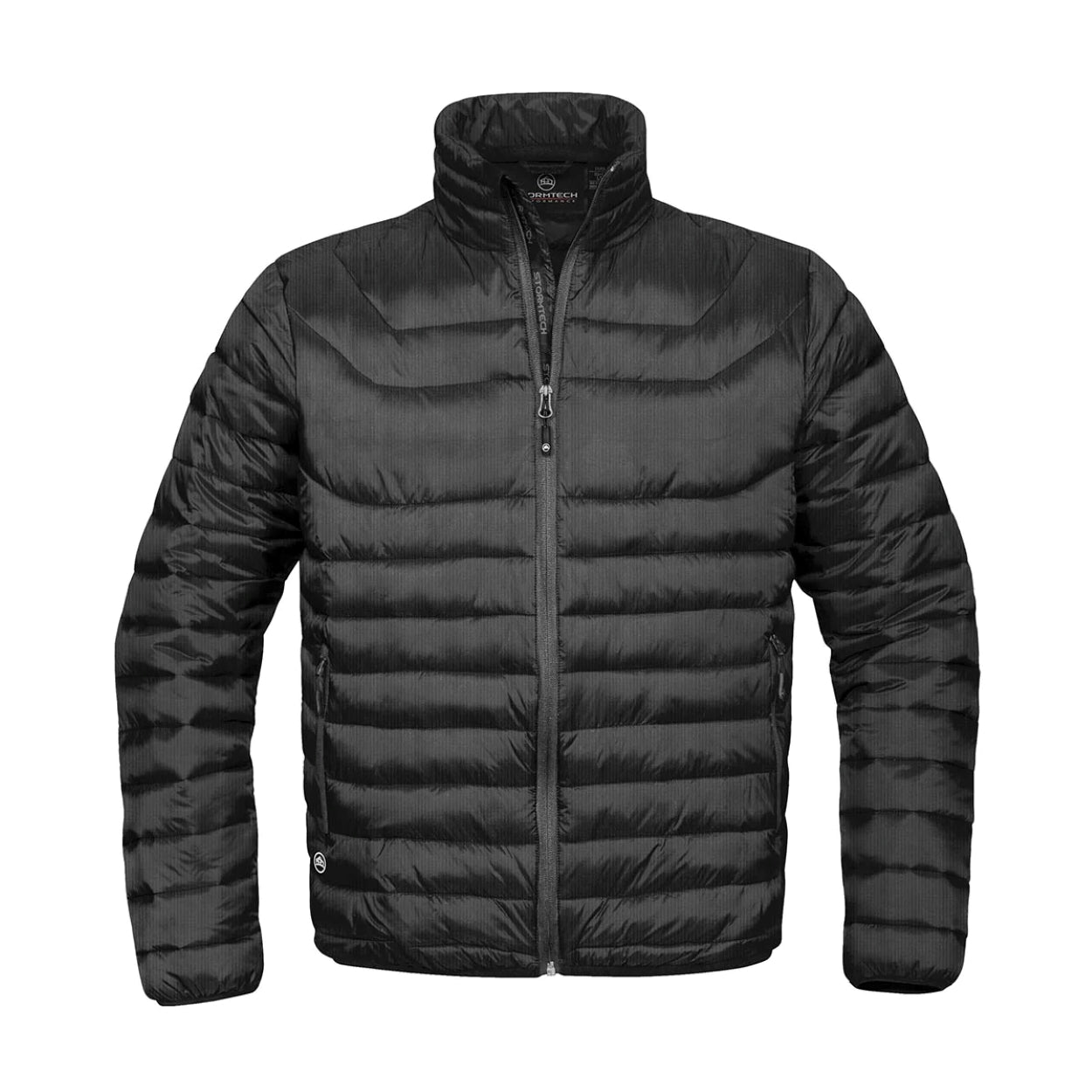 Black/granite hybrid coat on a white background