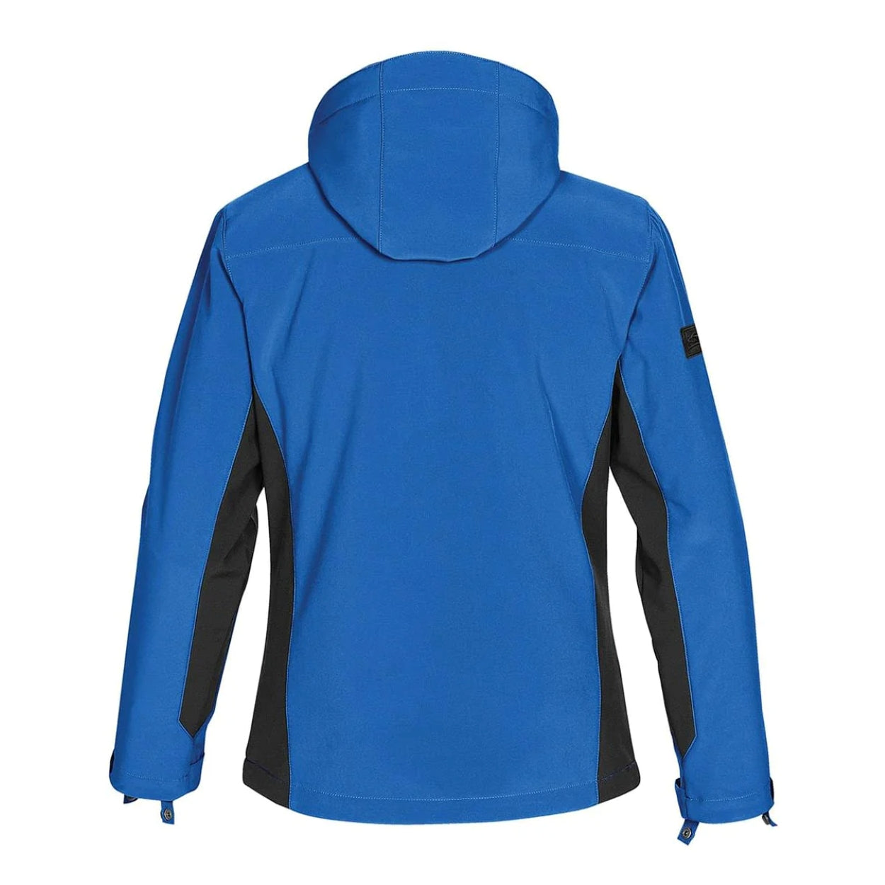 Marine blue/black hybrid coat on a white background