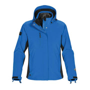 Marine blue/black hybrid coat on a white background