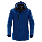 Marine blue hybrid coat on a white background