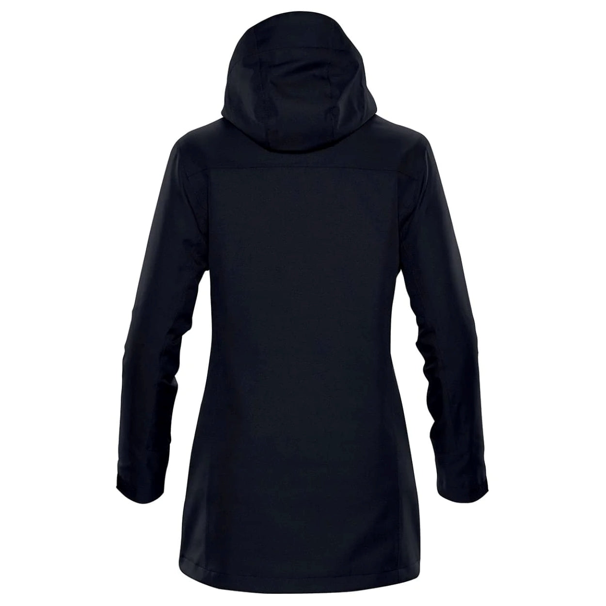 Navy hybrid coat on a white background
