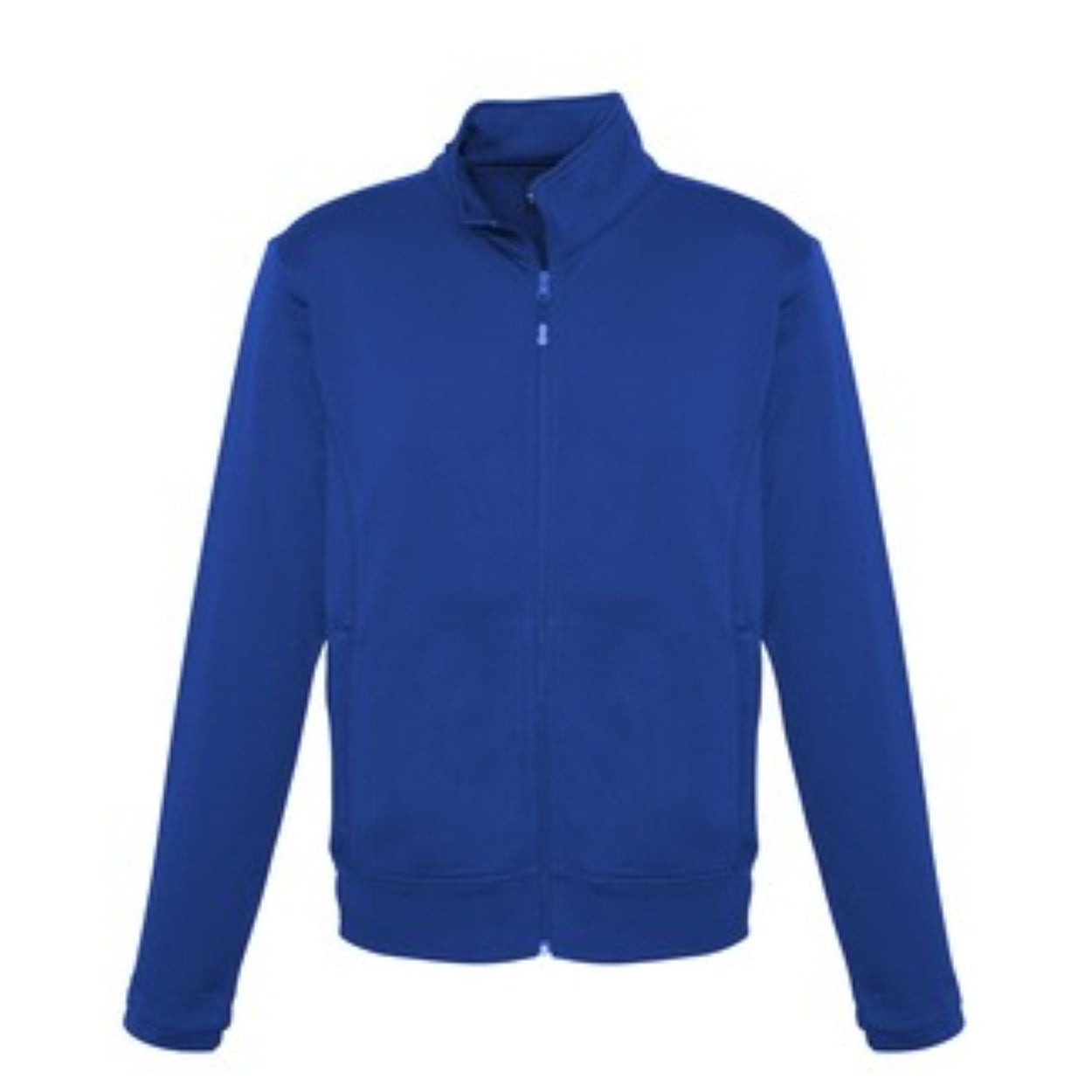 Royal blue sweater on a white background