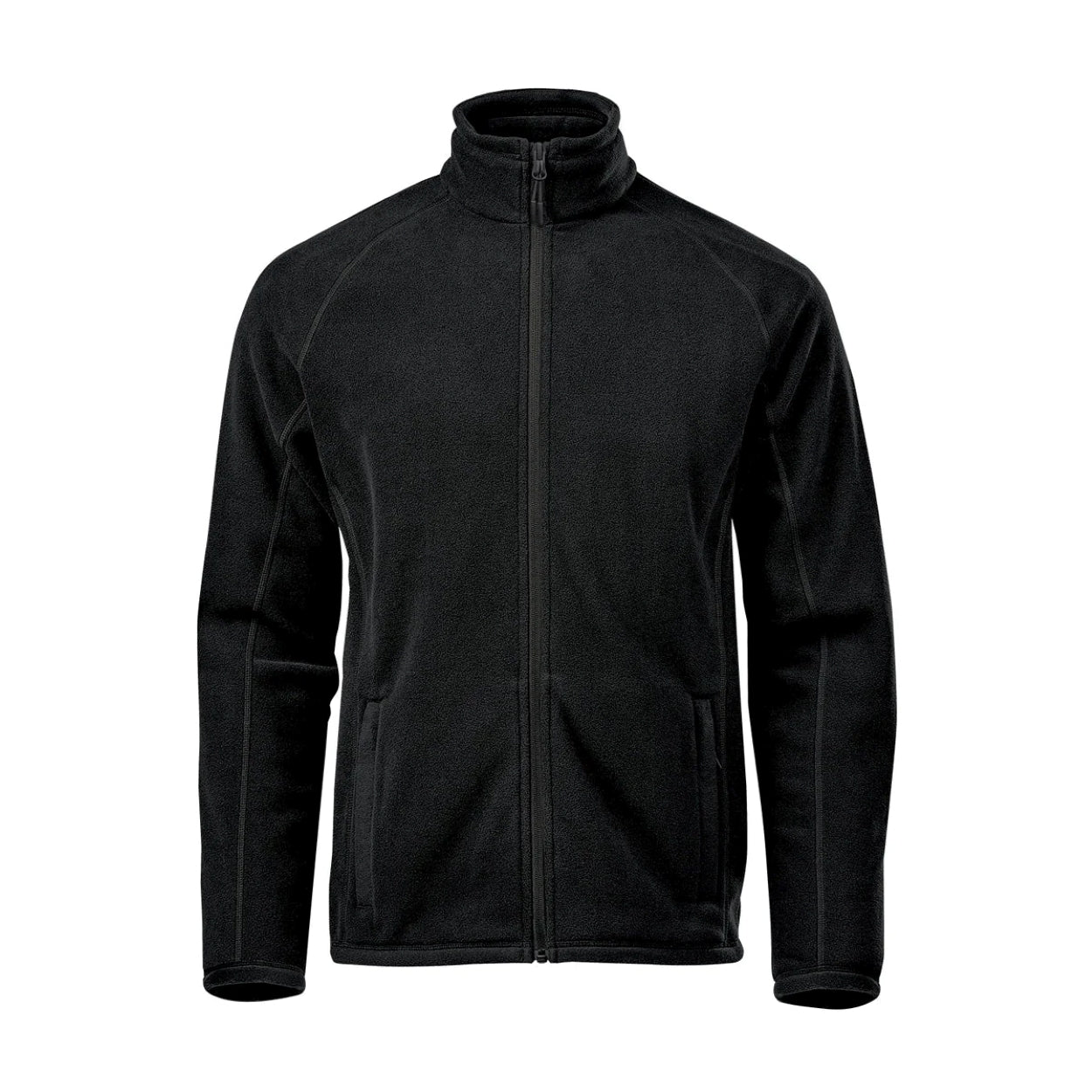 Black polar jacket on a white background