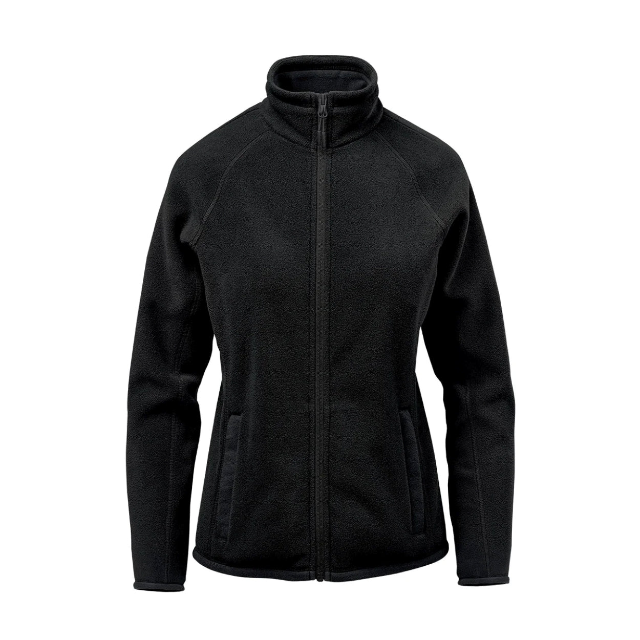 Black polar jacket on a white background