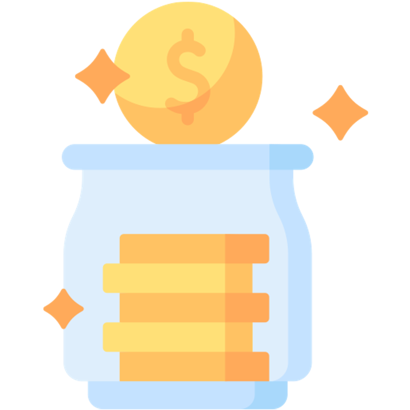 Dollars in glass jar