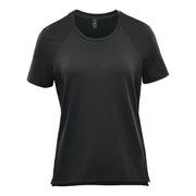 Black t-shirt on a white background