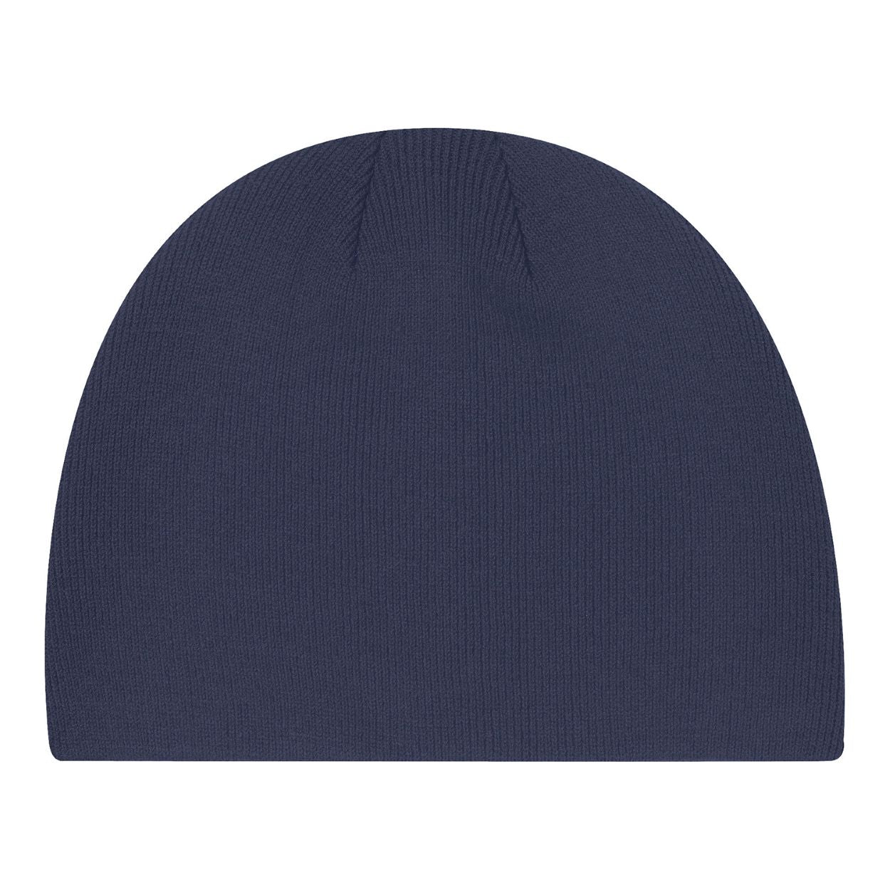 Navy tuque on a white background