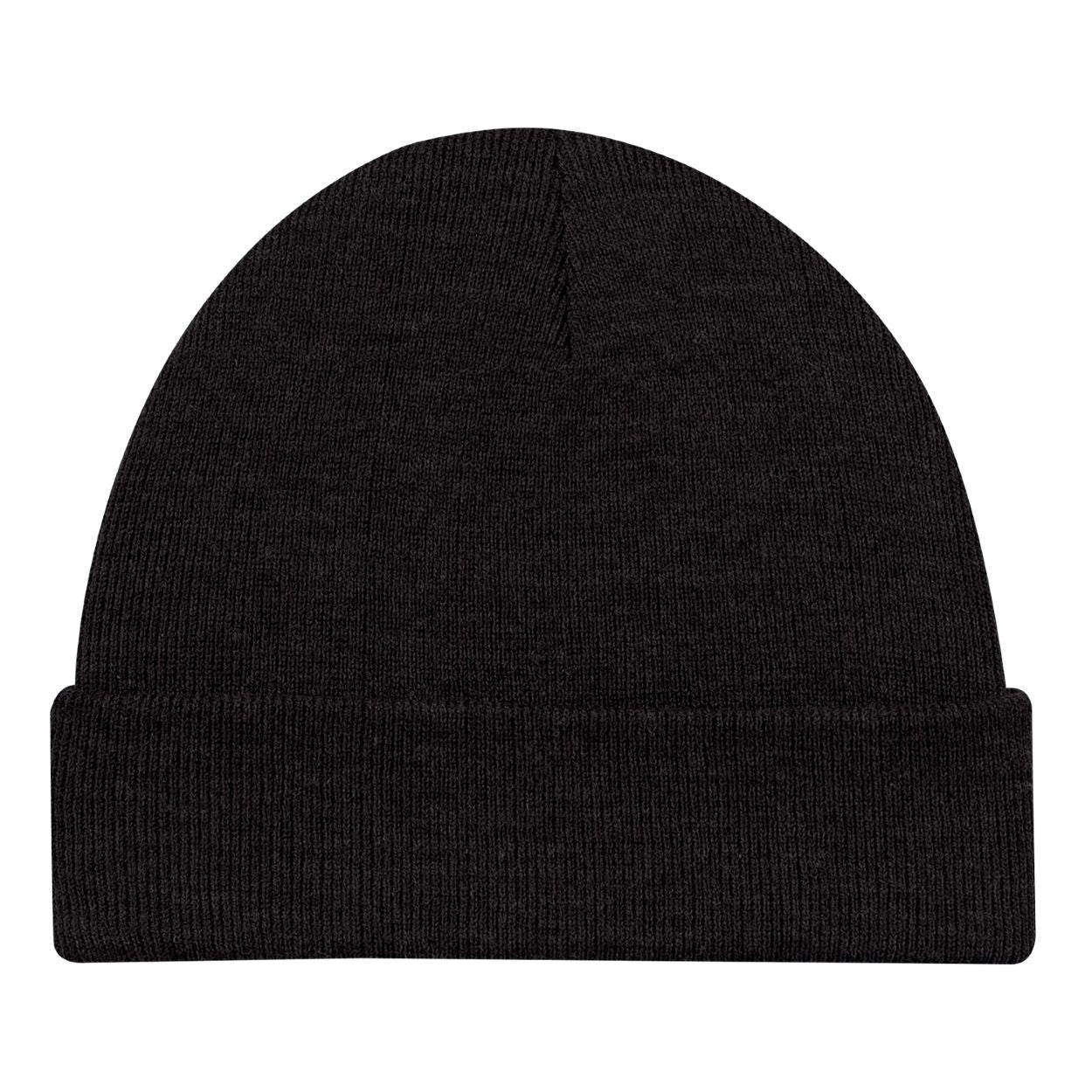 Black tuque on a white background