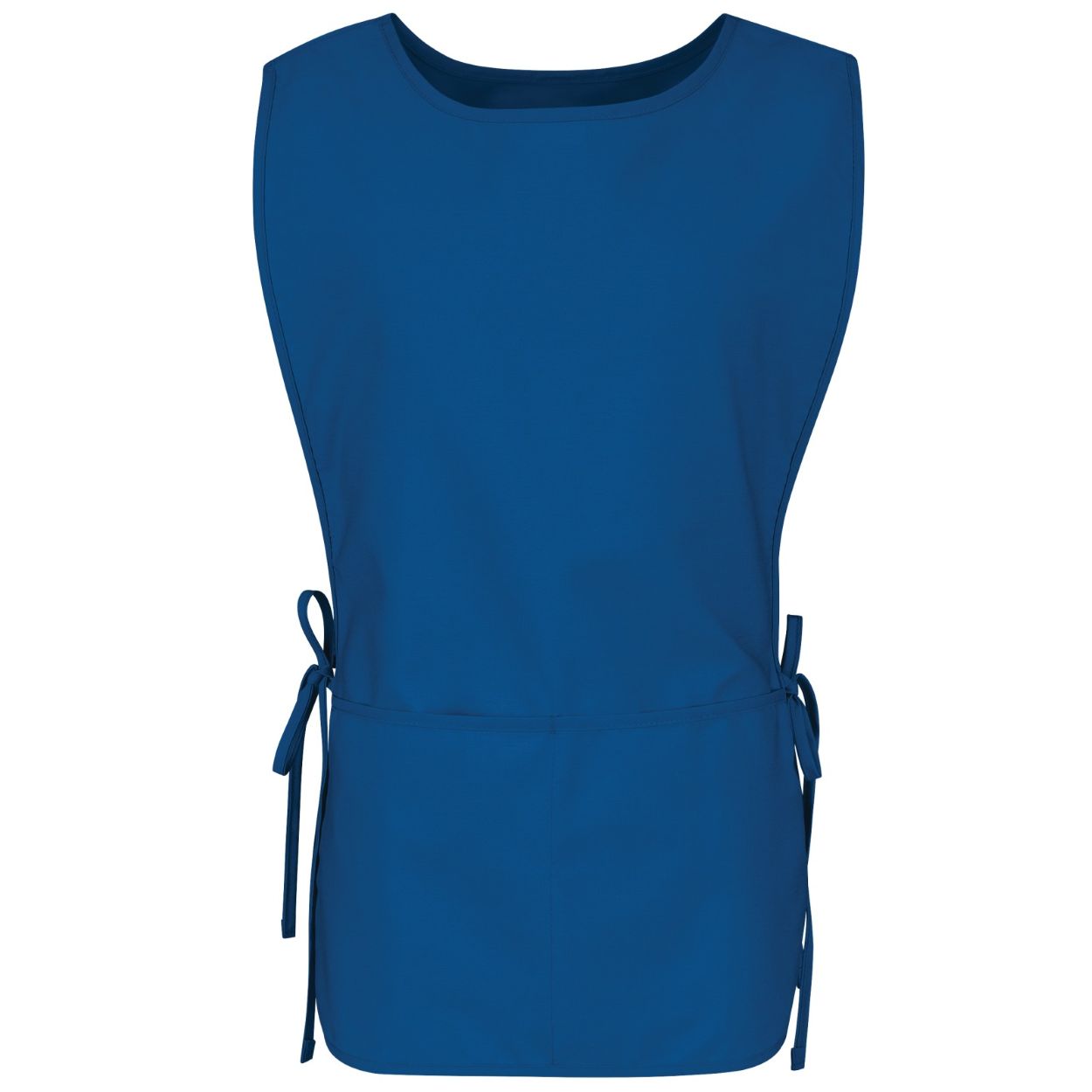 Royal blue apron on a white background