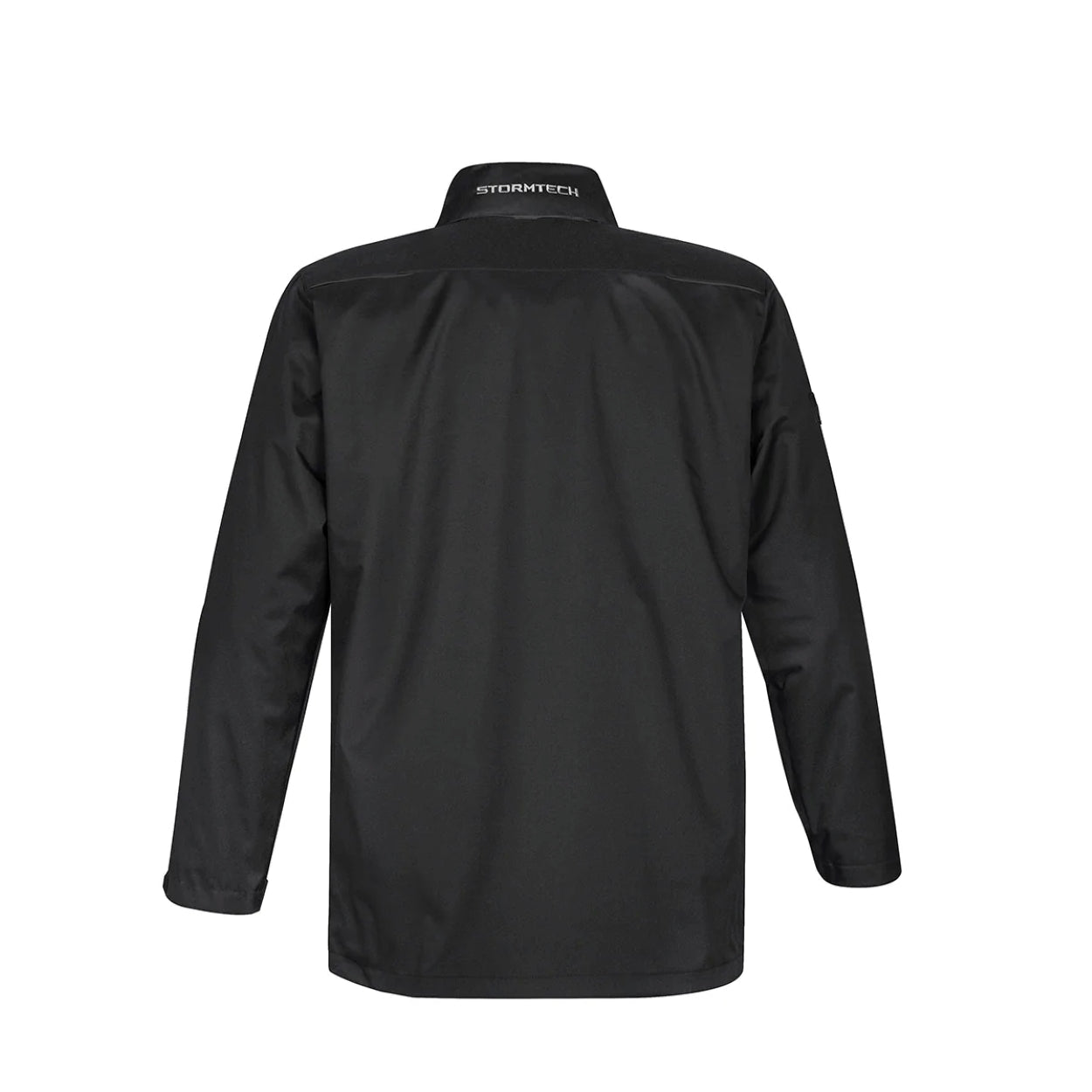 Black hybrid coat on a white background