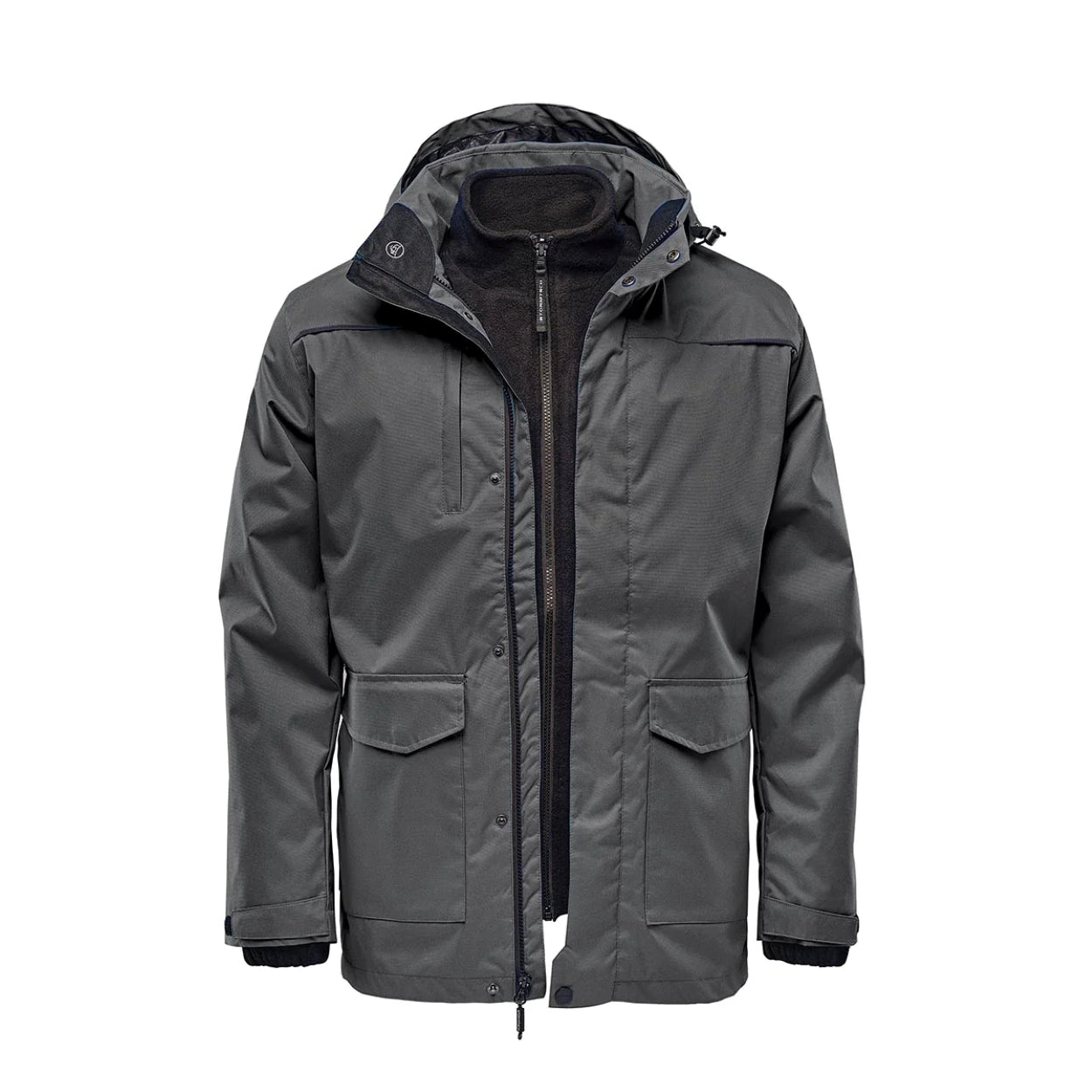 Granite hybrid coat on a white background