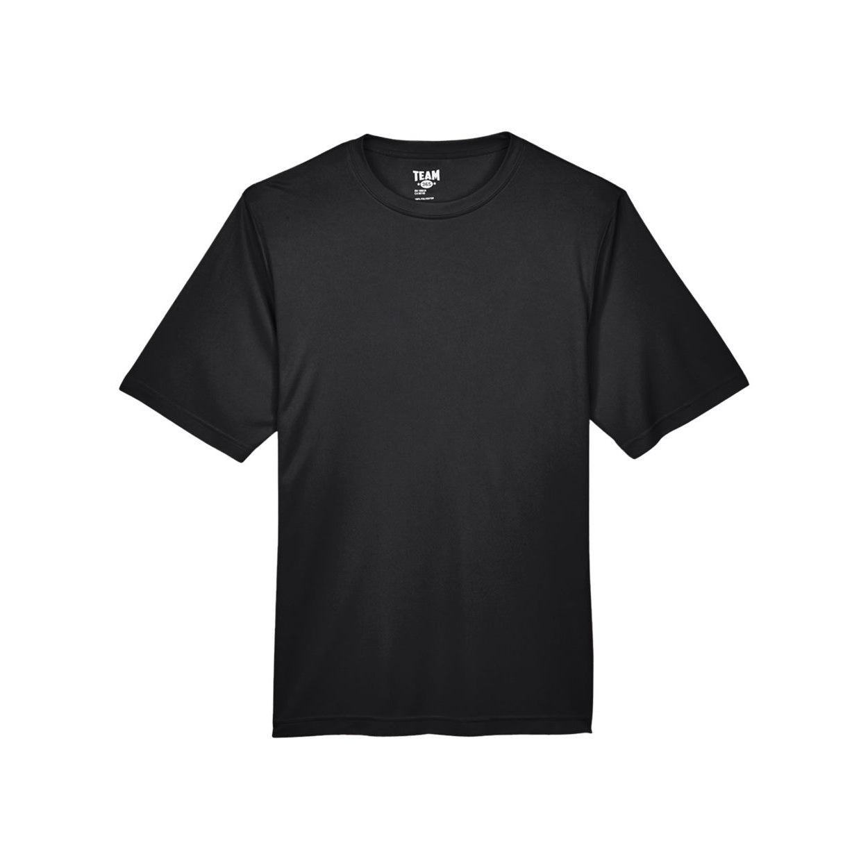 Black t-shirt on a white background